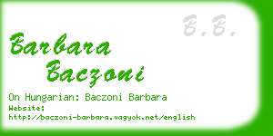 barbara baczoni business card